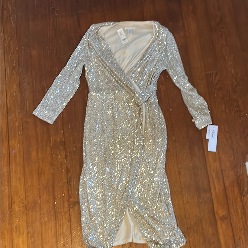 New York & Company Classic Beige Dress